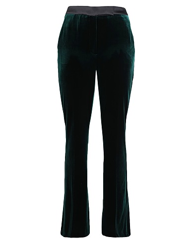 KARL LAGERFELD Casual pants Emerald green 90% Polyester, 10% Elastane