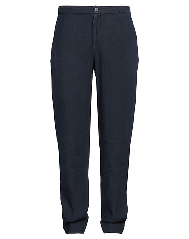 BOGLIOLI Casual trouser Navy blue 100% Linen