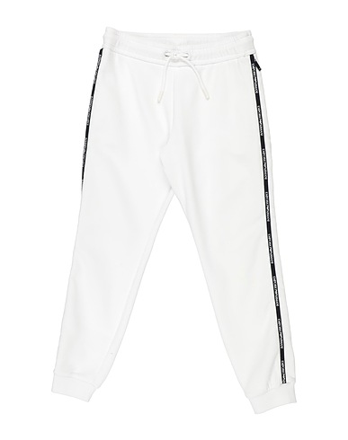 EMPORIO ARMANI Casual pants White 76% Cotton, 18% Polyester, 6% Elastane, Cupro, Lyocell