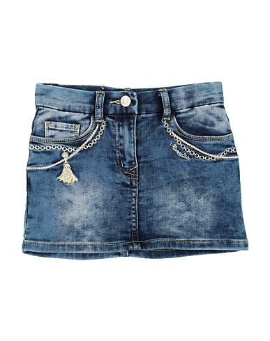 MONNALISA Skirt Blue 89% Cotton, 10% Polyester, 1% Elastane