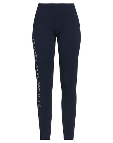 EA7 Leggings Navy blue 90% Cotton, 10% Elastane