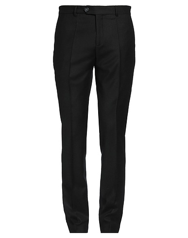 MANUEL RITZ Casual trouser Black 99% Virgin Wool, 1% Elastane