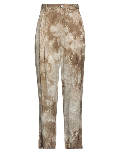 RAQUEL ALLEGRA Casual pants Military green 60% Viscose, 40% Rayon, Silk