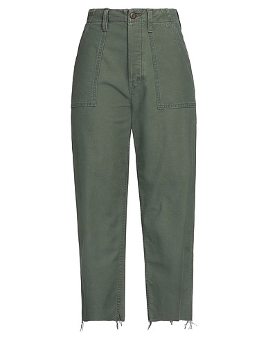 MOTHER Pantalone Verde militare 100% Cotone