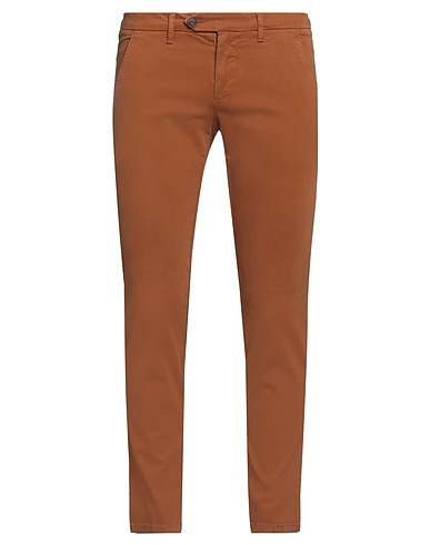 ROŸ ROGER'S Casual trouser Tan 97% Cotton, 3% Elastane