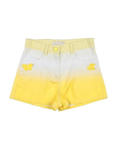 MONNALISA Shorts & Bermuda Yellow 97% Cotton, 3% Elastane