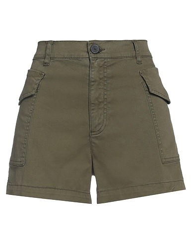 FRAME Shorts & Bermuda Military green 98% Cotton, 2% Elastane