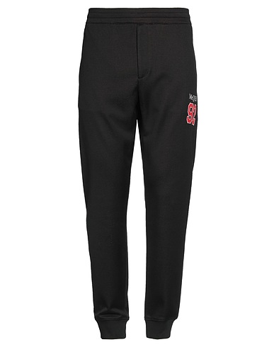 MCQUEEN Casual pants Black 68% Polyester, 32% Cotton, Polyamide, Elastane