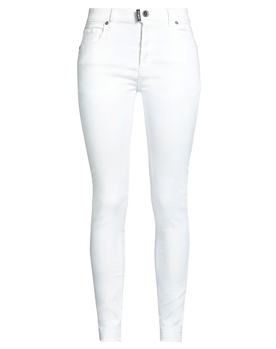 GAëLLE Paris Denim trousers White 55% Lyocell, 43% Cotton, 2% Elastane