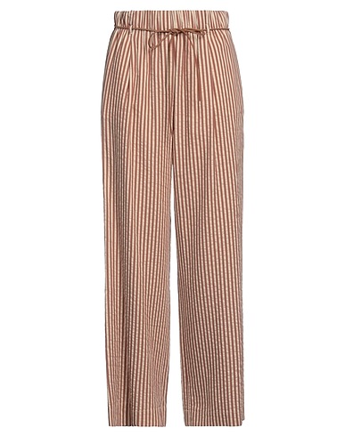 ALYSI Casual pants Brown 45% Cotton, 44% Viscose, 11% Silk