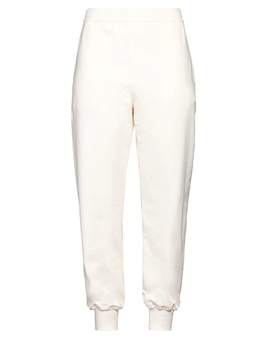 MCQUEEN Pantalone Bianco 100% Cotone, Elastan