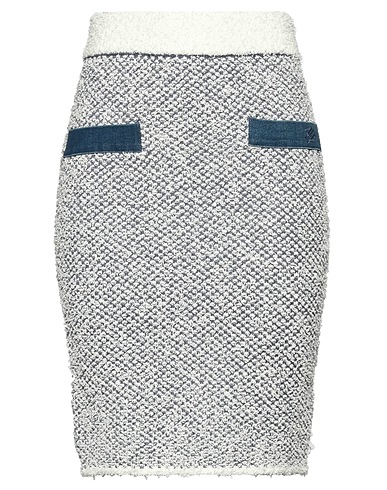 KARL LAGERFELD Mini skirt Navy blue 57% Polyester, 43% Viscose, Cotton, Elastane