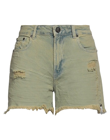 ONE TEASPOON Denim shorts Sage green 60% Cotton, 40% Recycled cotton