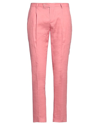 GREY DANIELE ALESSANDRINI Casual pants Antique rose 100% Linen