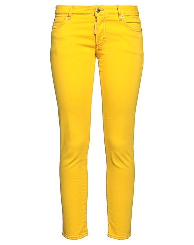 DSQUARED2 Pantaloni jeans Giallo 98% Cotone, 2% Elastan