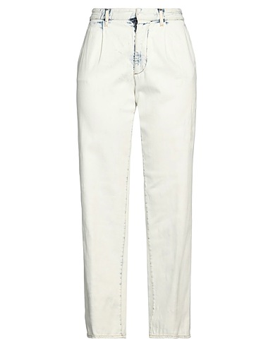 DSQUARED2 Denim trousers Off white 98% Cotton, 2% Elastane