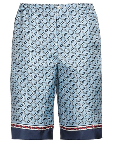 GUCCI Shorts & Bermuda Light blue 100% Silk