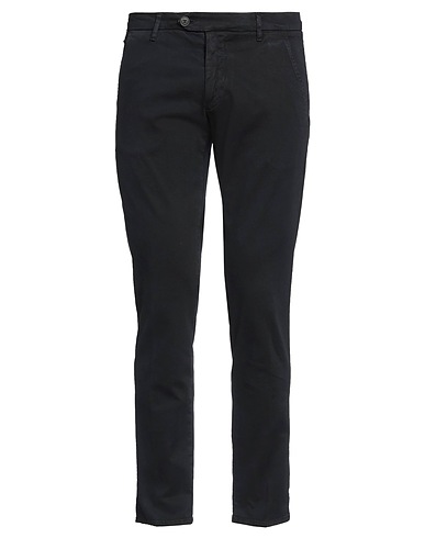 ROŸ ROGER'S Casual trouser Navy blue 97% Cotton, 3% Elastane