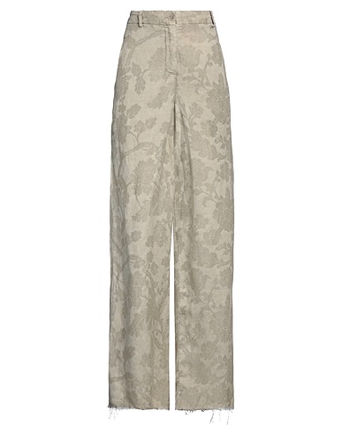 MASNADA Casual trouser Light grey 81% Linen, 19% Viscose