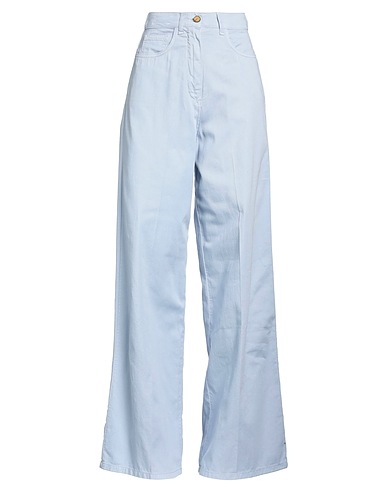 ALYSI Casual trouser Light blue 100% Cotton