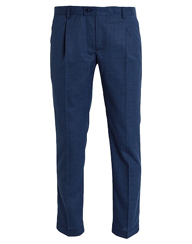 GREY DANIELE ALESSANDRINI Casual trouser Blue 87% Polyester, 11% Viscose, 2% Elastane