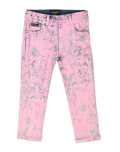 DOLCE&GABBANA Denim pants Pink 98% Cotton, 2% Elastane, Polyester, Zamak