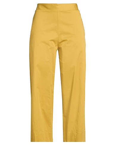 ALPHA STUDIO Casual trouser Mustard 98% Cotton, 2% Elastane