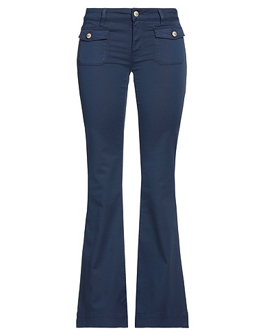 RE_HASH Casual trouser Navy blue 97% Cotton, 3% Elastane