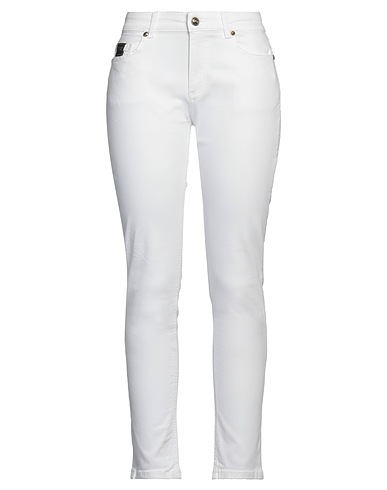 VERSACE JEANS COUTURE Denim pants White 98% Cotton, 2% Elastane