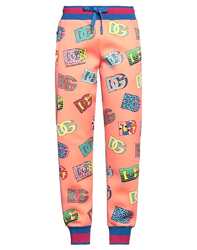 DOLCE&GABBANA Casual trouser Salmon pink 100% Polyester, Silk, Elastane