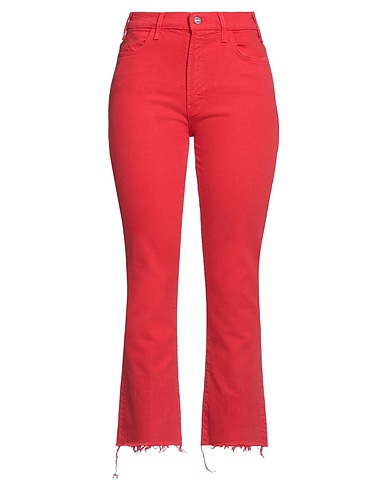 MOTHER Denim pants Red 98% Cotton, 2% Elastane
