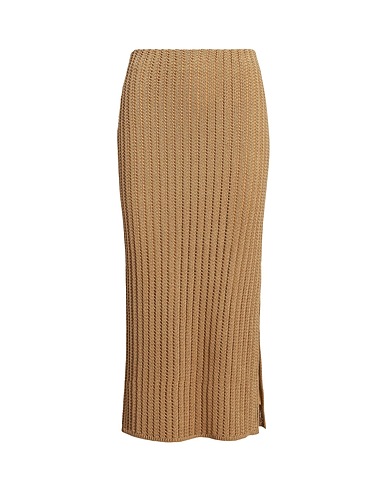 LAUREN RALPH LAUREN Midi skirt RIB-KNIT LINEN PENCIL SKIRT
 Sand 100% Linen