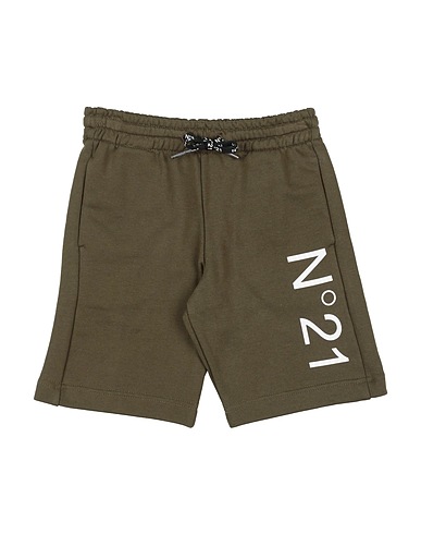 N°21 Shorts & Bermuda Military green 100% Cotton