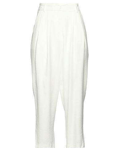 SILVIAN HEACH Casual pants White 90% Viscose, 10% Polyester