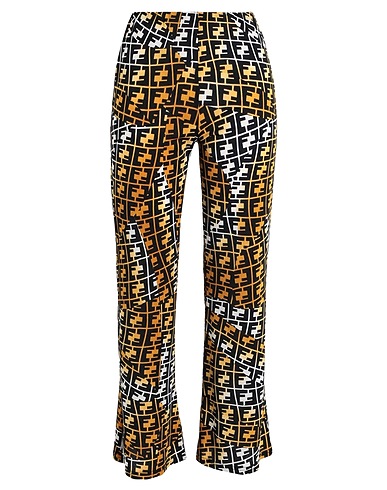AU SOLEIL DE SAINT TROPEZ Casual pants Mustard 95% Polyester, 5% Elastane