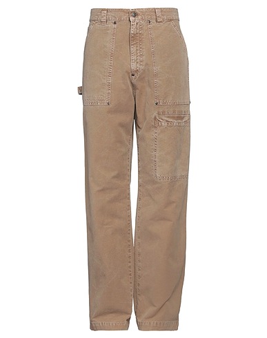 MSGM Pantalone Khaki 100% Cotone