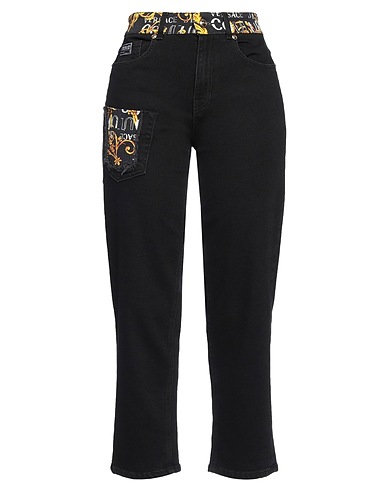 VERSACE JEANS COUTURE Denim pants Black 98% Cotton, 2% Elastane