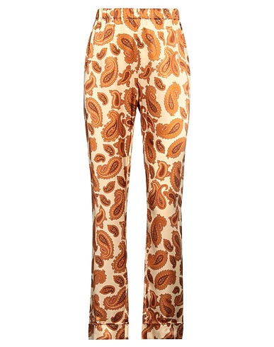 SLEEP NO MORE Casual trouser Brown 100% Silk