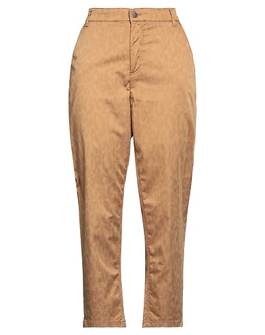 GUESS Casual trouser Brown 77% Cotton, 22% Polyamide, 1% Elastane