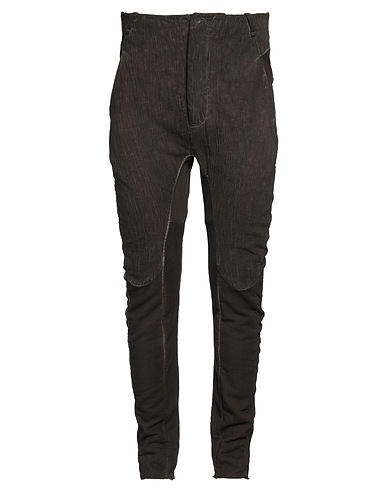 MASNADA Casual pants Dark brown 100% Cotton