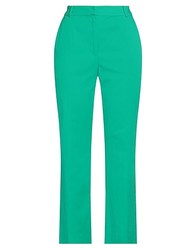 PUROTATTO Casual pants Green 98% Cotton, 2% Elastane