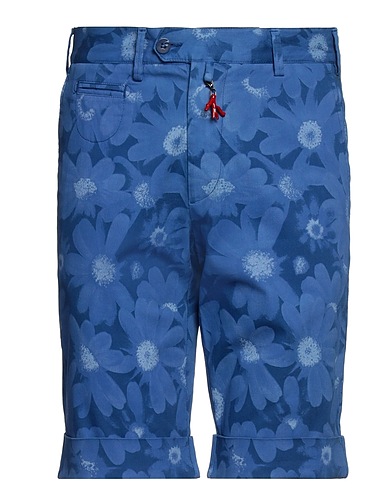 ISAIA Shorts & Bermuda Blue 97% Cotton, 3% Elastane