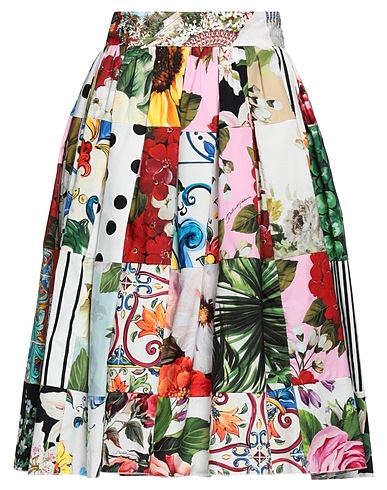 DOLCE&GABBANA Midi skirt White 100% Cotton