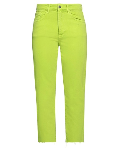 HINNOMINATE Denim trousers Lime green 100% Cotton