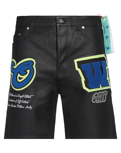 OFF-WHITE™ Shorts & Bermuda Black 100% Lambskin
