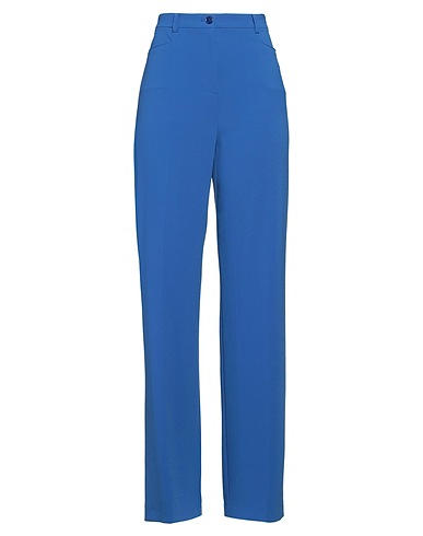 PATRIZIA PEPE Casual trouser Bright blue 89% Polyester, 11% Elastane