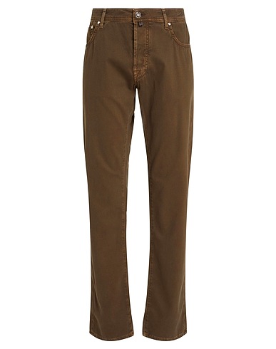 JACOB COHЁN BOTTOMWEAR Brown 97% Cotton, 3% Elastane