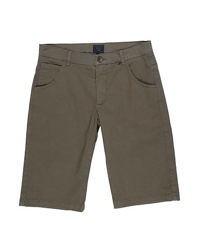 FAY Shorts & Bermuda JUNIOR Verde militare 97% Cotone, 3% Elastan, Poliestere