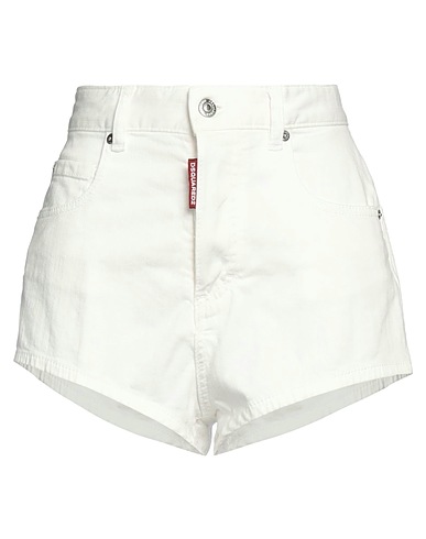 DSQUARED2 Shorts jeans Bianco 92% Cotone, 5% Elastomultiestere, 3% Elastan, Poliammide