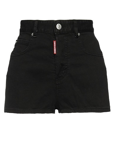 DSQUARED2 Denim shorts Black 92% Cotton, 5% Elastomultiester, 3% Elastane, Polyamide
